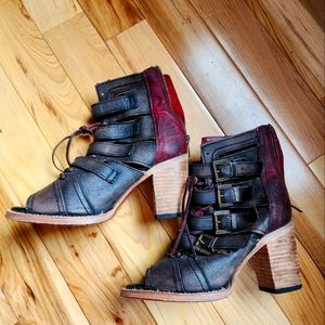 Freebird Braeden Black Multi Sz7 Booties